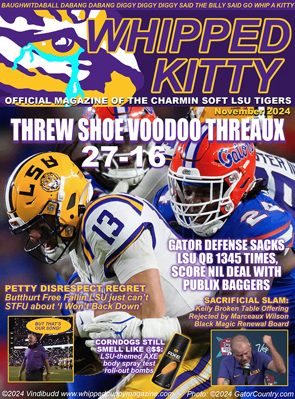 Whipped Kitty parody magazine cover from October 2024