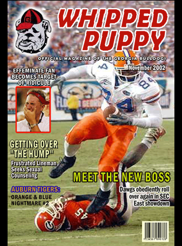 Whipped Puppy parody magazine cover from November 2002
