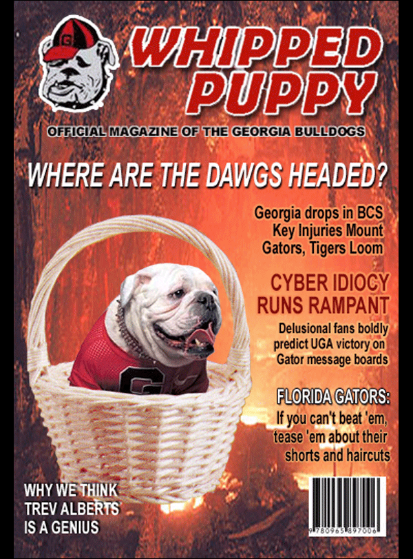 Whipped Puppy parody magazine cover from November 2003