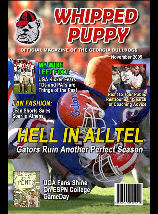 Whipped Puppy parody magazine cover from November 2005