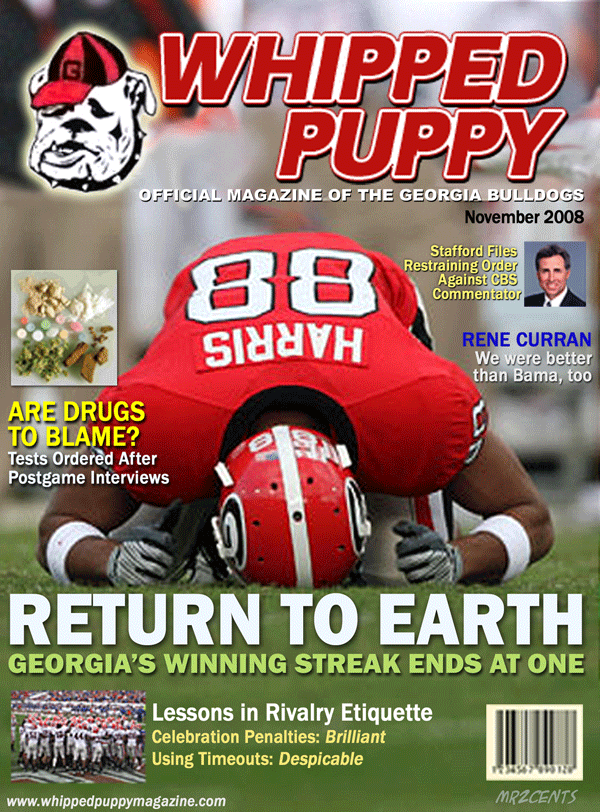 Whipped Puppy parody magazine cover from November 2008