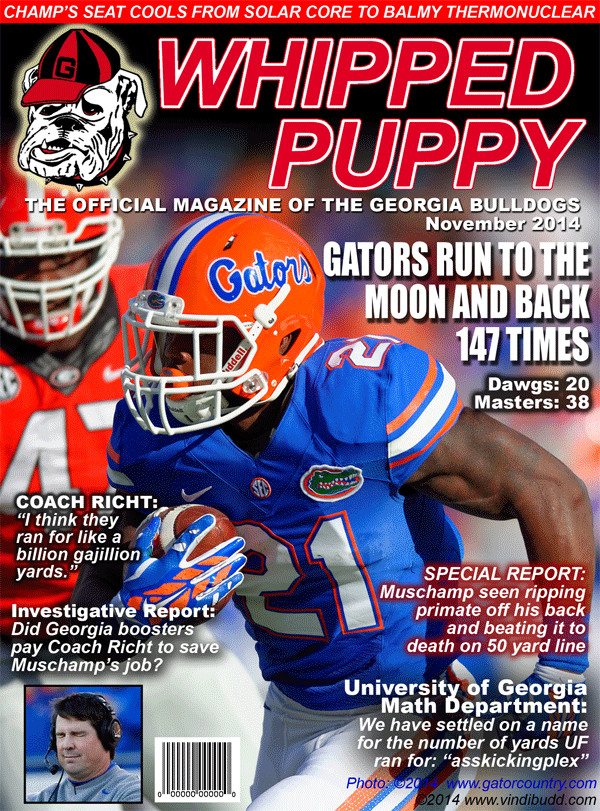 Whipped Puppy parody magazine cover from November 2014