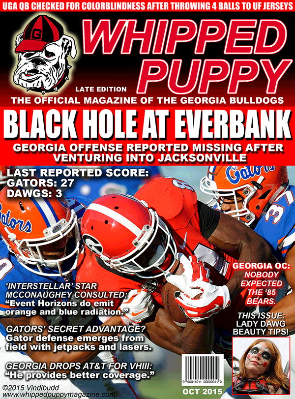 Whipped Puppy parody magazine cover from November 2015